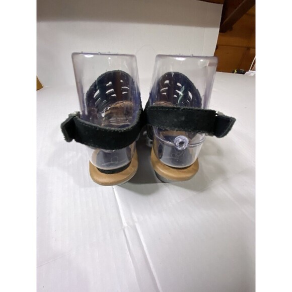 BOC Born Concept Dixie Women Black Leather Open Toe Block Heel Sandals Sz 7.5 - Picture 3 of 8